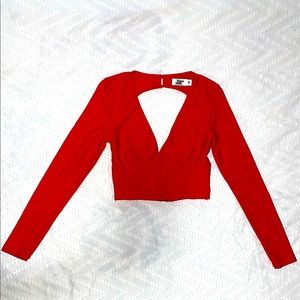 Tiger Mist Temple Backless Corset Style Top Small/Red